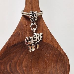 We're Number One Keychain Handmade Football Sports